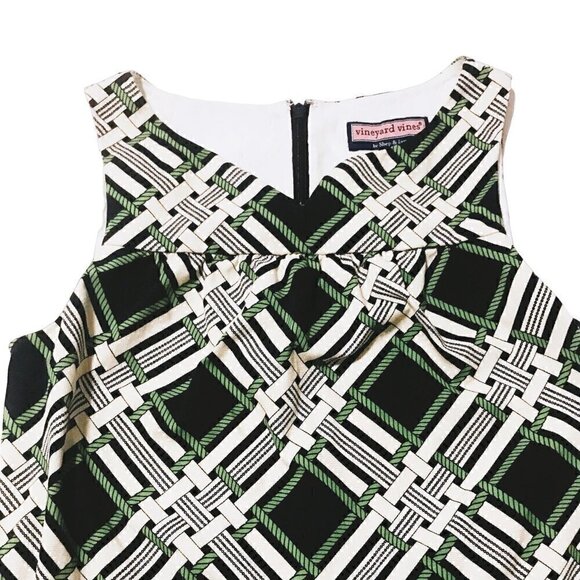 Vineyard Vines r Tiller Rope print cotton sleeveless dress, size 2 - Picture 3 of 10